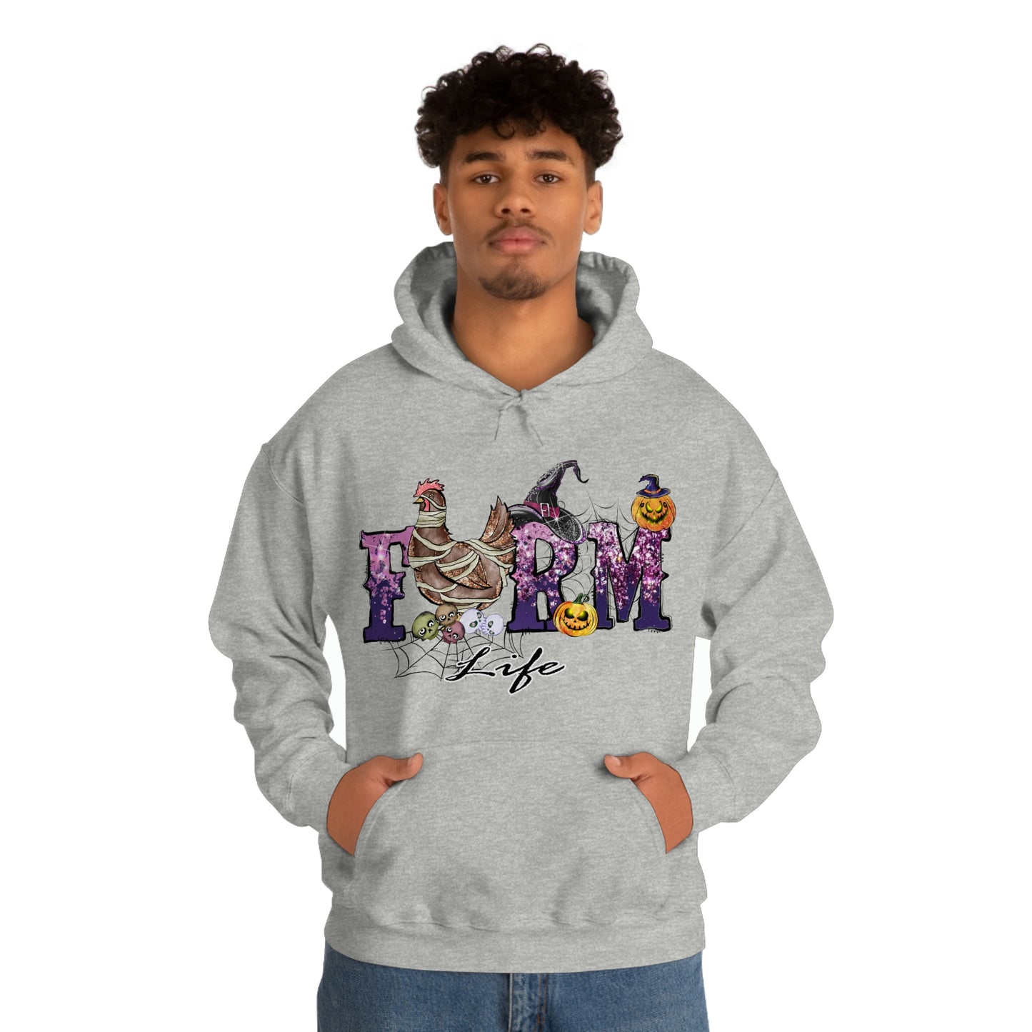 Halloween Farm Life Unisex Heavy Blend Hooded Sweatshirt