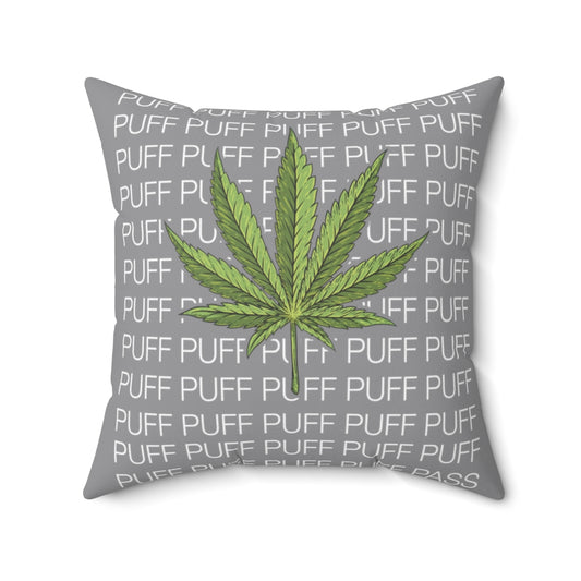 Puff Puff Spun Polyester Square Pillow