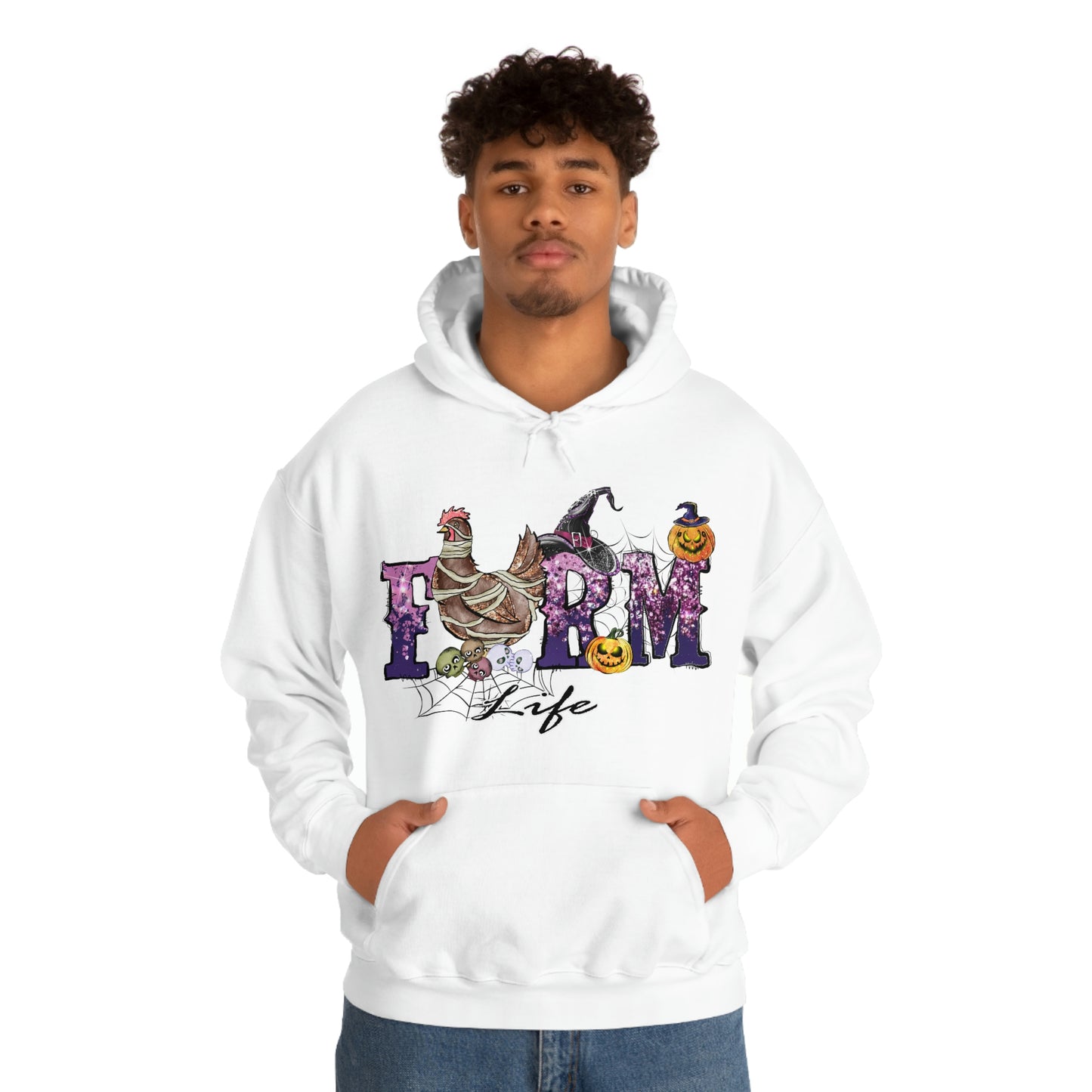 Halloween Farm Life Unisex Heavy Blend Hooded Sweatshirt