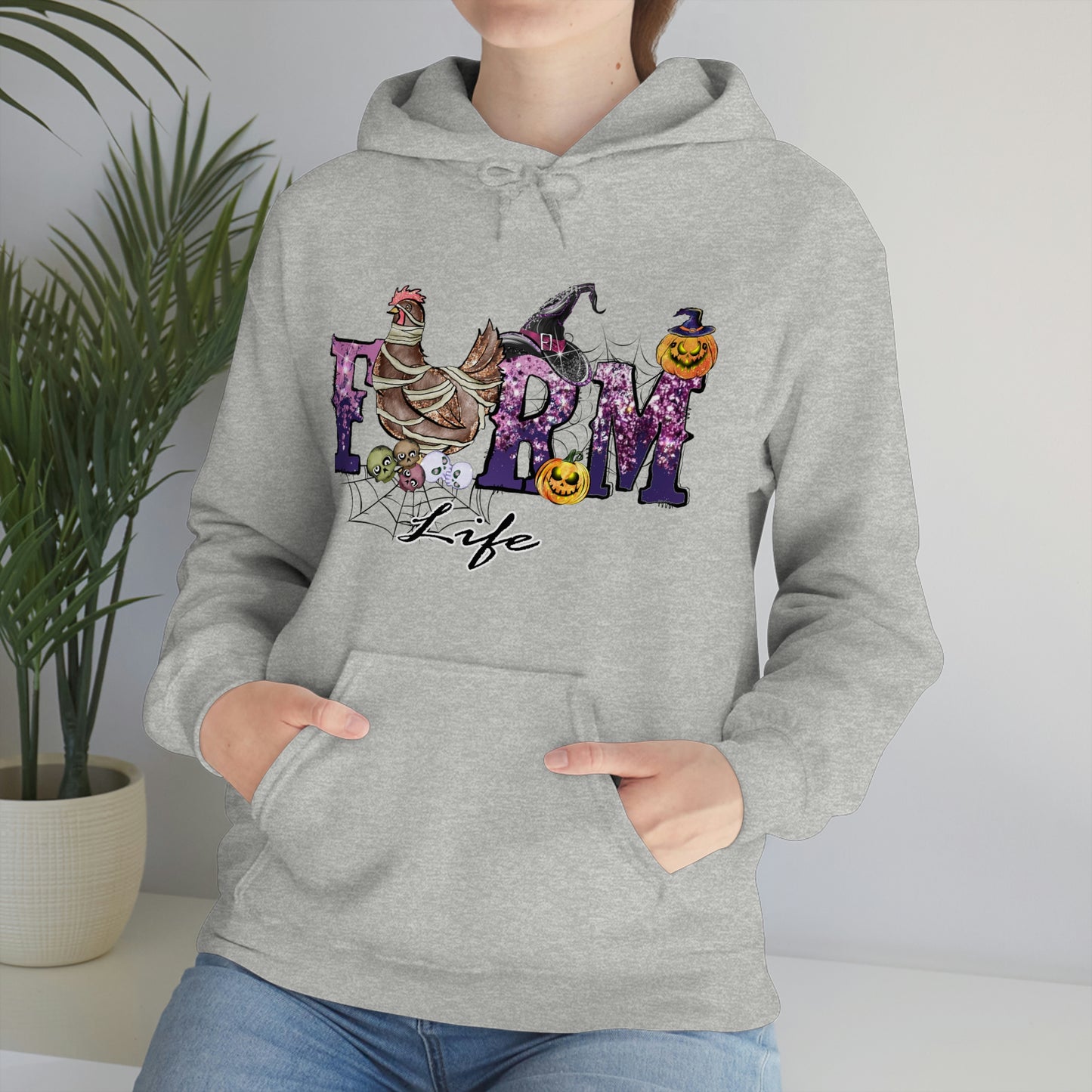 Halloween Farm Life Unisex Heavy Blend Hooded Sweatshirt