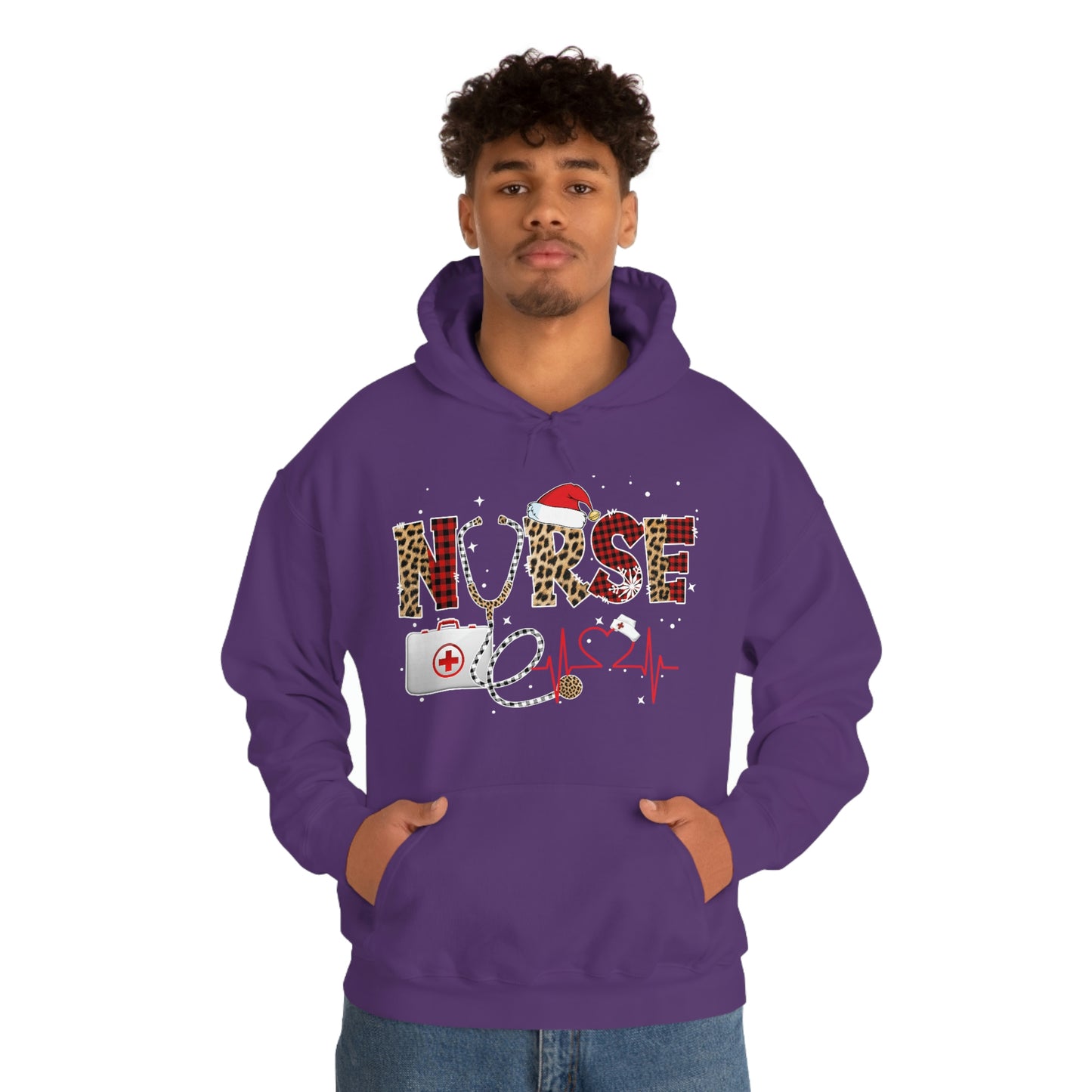 Holiday Nurse Unisex Heavy Blend Hooded Sweatshirt