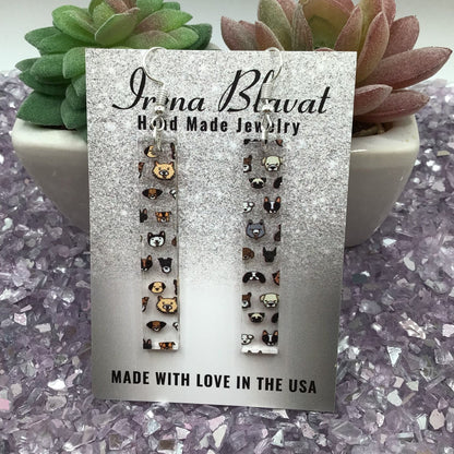 Dog Acrylic Stick Earrings