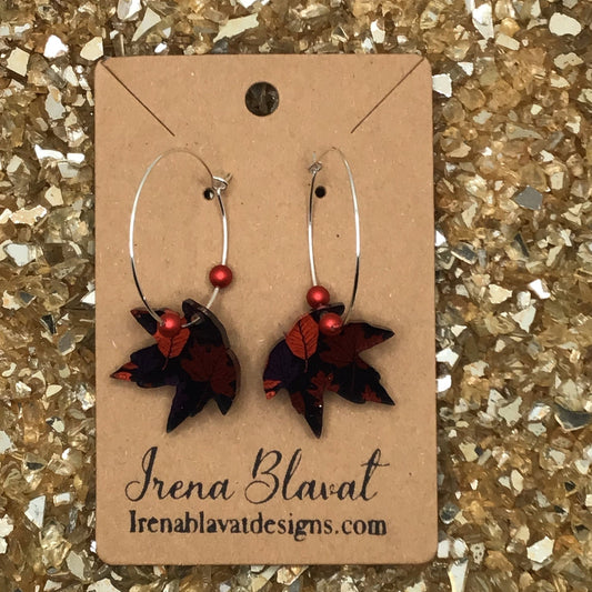 Leaf Drop Acrylic Earrings